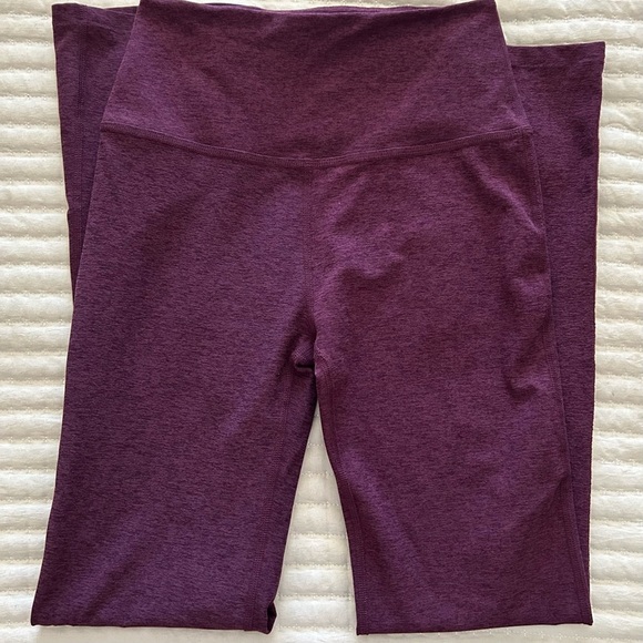 Beyond Yoga x Barre 3 Spacedye High Waisted Practice Pants Boysenberry, Large - Picture 7 of 10